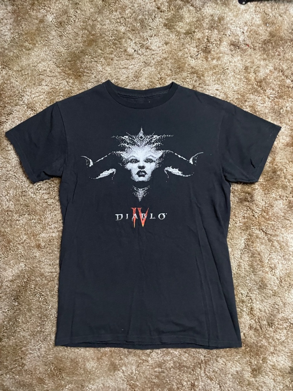 Diablo 4 IV Blizzard Video Game Black Gamer T-shirt Size Small